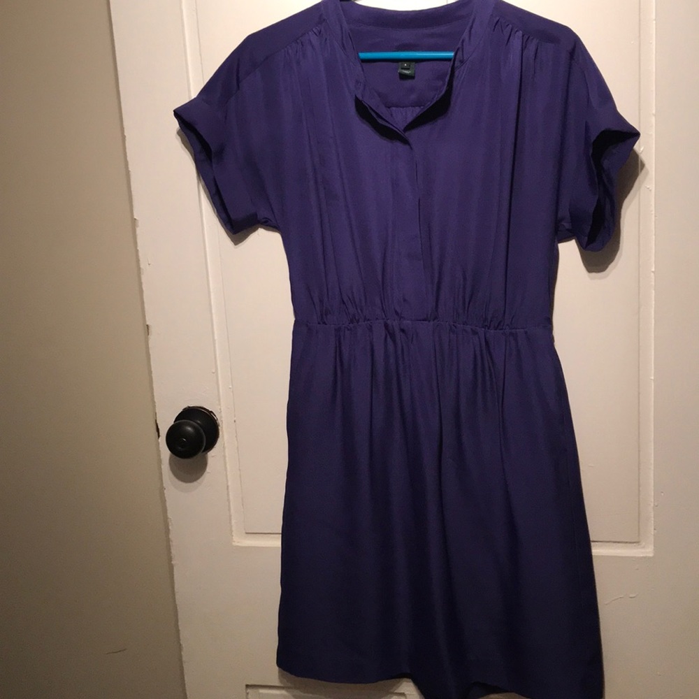 Purple J Crew Short Sleeve Dress